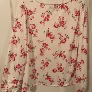 Floral long sleeve top